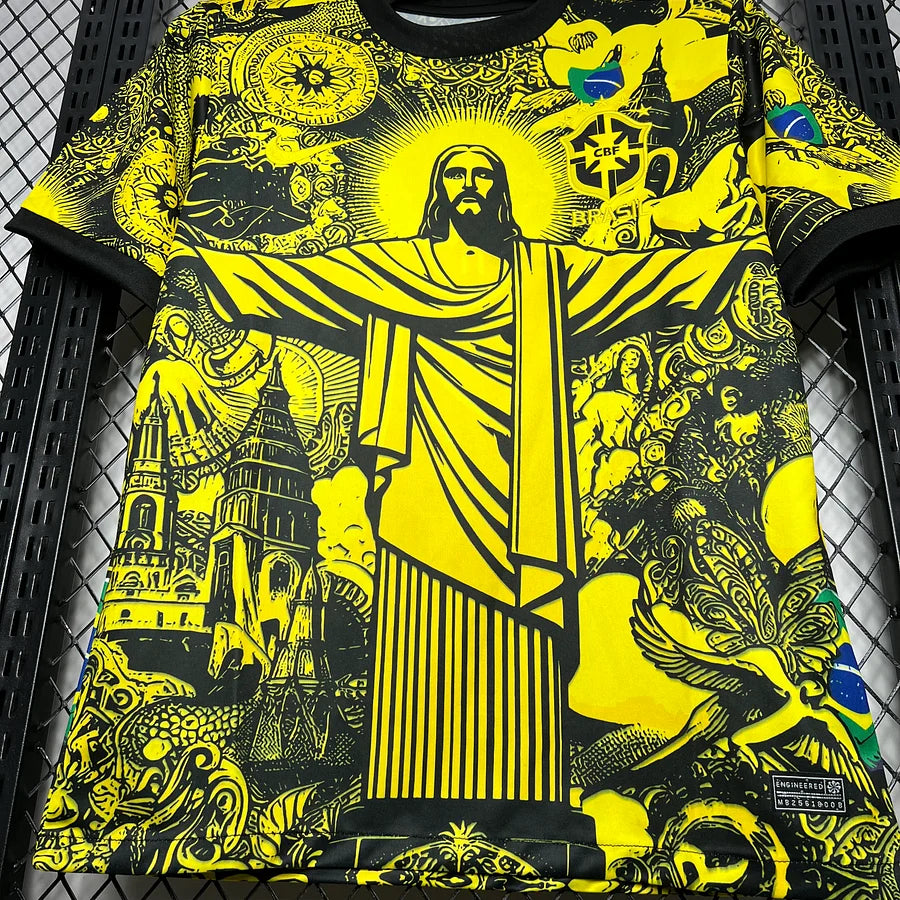 jersey-bresil-jaune-inspire-equipe-nationale-collection-2024-2025 jersey Brésil jaune inspiré équipe nationale collection 2024 2025