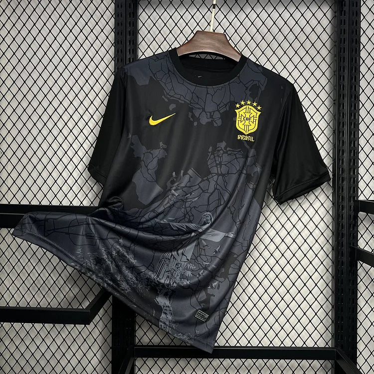 maillot-de-football-inspiration-bresil-concept-couleur-noire maillot de football inspiration Brésil concept couleur noire
