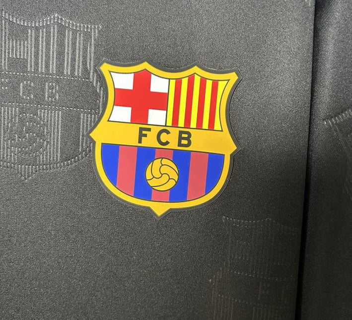 Camisola de futebol FC Barcelona preta coleção conceito temporada 2526