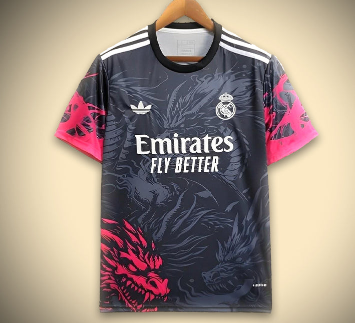Camisola Conceito Real Madrid Edição Dragão VermelhoPreto 2425