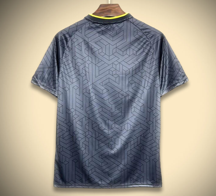 Equipamento de futebol Everton preto camisola alternativa 2024 2025