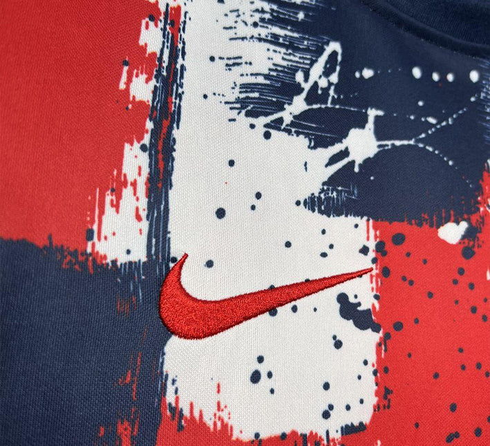 Camisola Paris Saint-Germain Pré-Jogo 2024-2025 detalhe do tecido
