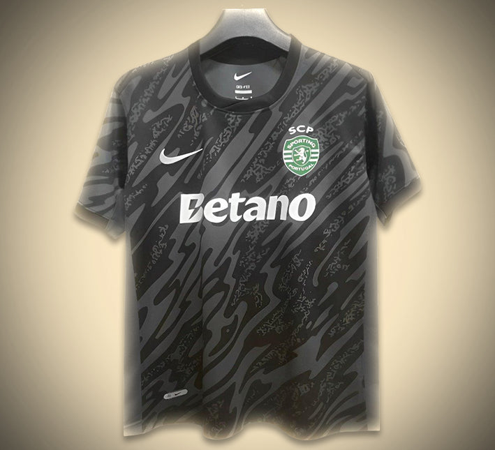 Camisola Sporting CP Guarda-Redes Preto 2024-2025 vista de frente