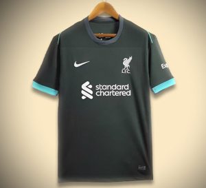 maillot-de-football-liverpool-tenue-exterieure-pour-supporter-des-reds Camisola de futebol Liverpool equipamento alternativo para adepto dos Reds