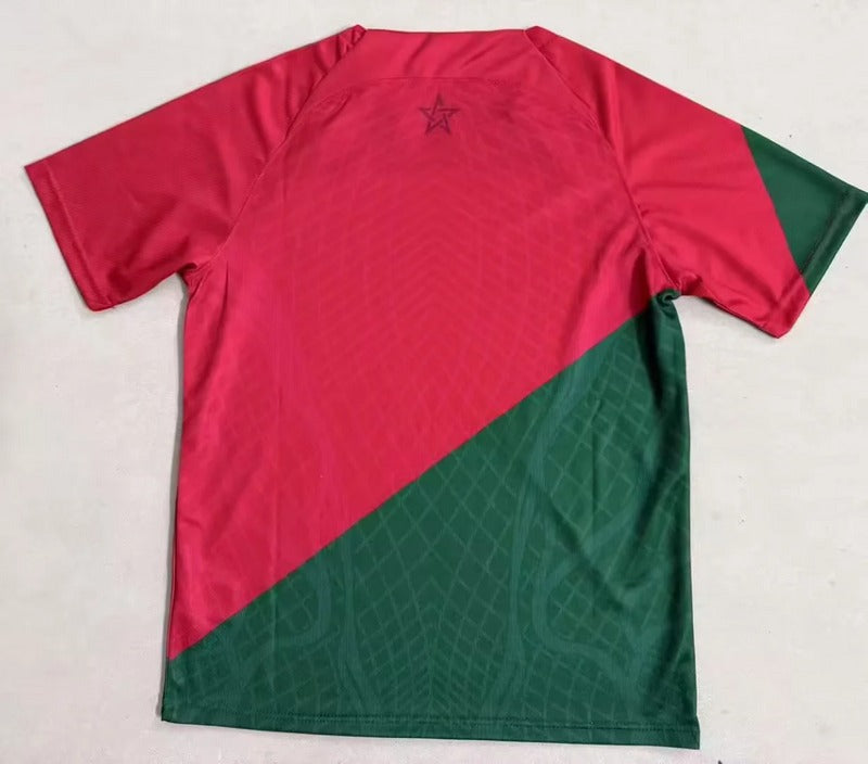 maillot-de-football-concept-maroc-saison-2025-2026-design-moderne camisola de futebol conceito Marrocos época 2025 2026 design moderno