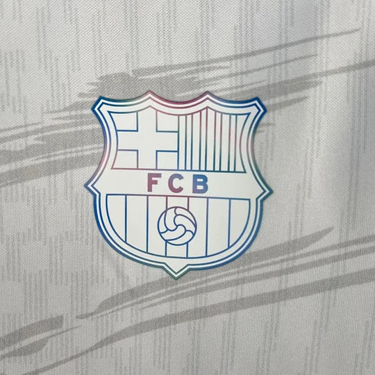 maillot-concept-blanc-fc-barcelona-saison-2025-2026-tenue-de-football Camisola conceito branca FC Barcelona temporada 2025 2026 equipamento de futebol