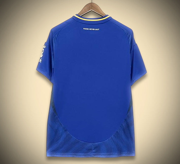 maillot-football-leicester-city-bleu-royal-tenue-officielle Camisola futebol Leicester City azul real equipamento oficial