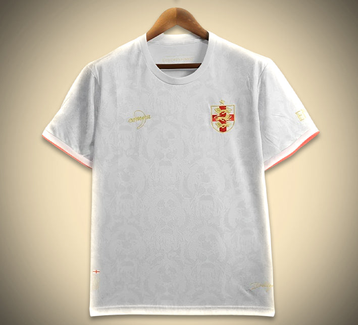 Camisola Concept Inglaterra Edição Comma Branco 2024 vista de frente