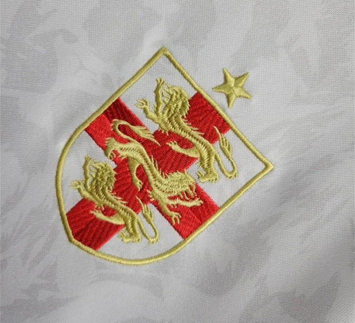 Camisola Concept Inglaterra Edição Comma Branco 2024 vista de perfil