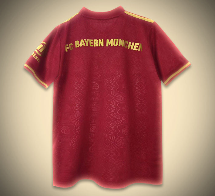 maillot-concept-rouge-bayern-munich-edition-anniversaire-125-ans-saison-2425 Camisola conceito vermelha Bayern Munich edição aniversário 125 anos época 2425