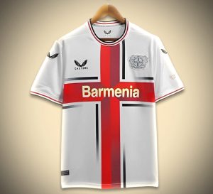 maillot-bayern-leverkusen-exterieur-blanc-2425 Camisola Bayern Leverkusen Alternativa Branca 2425