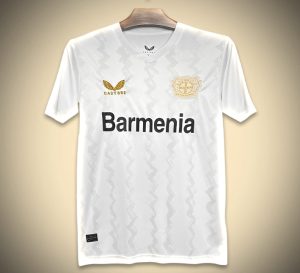 camisola alternativa Bayer Leverkusen cor dourada época vinte e quatro vinte e cinco