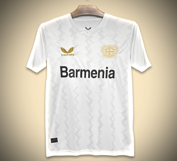 camisola alternativa Bayer Leverkusen cor dourada época vinte e quatro vinte e cinco