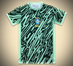 maillot-de-gardien-du-bresil-third-saison-2024-2025-tenue-de-football-jaune-et-vert camisola de guarda-redes do Brasil third época 2024 2025 equipamento de futebol amarelo e verde