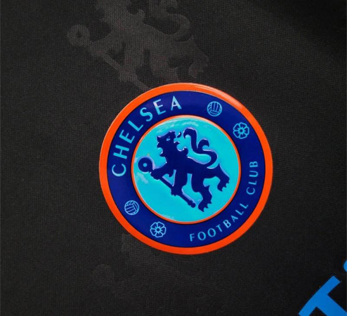 t-shirt-football-chelsea-style-concept-couleur-noire-saison-2425 T-shirt futebol Chelsea estilo conceito cor preta temporada 2425