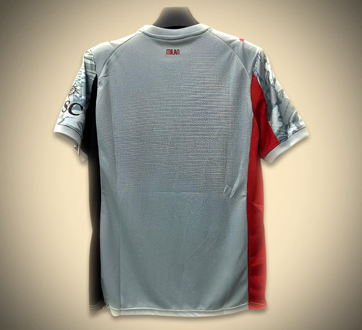 maillot-de-football-ac-milan-exterieur-gris-edition-concept-saison-2526 camisola de futebol AC Milan alternativa cinzenta edição conceito temporada 2526