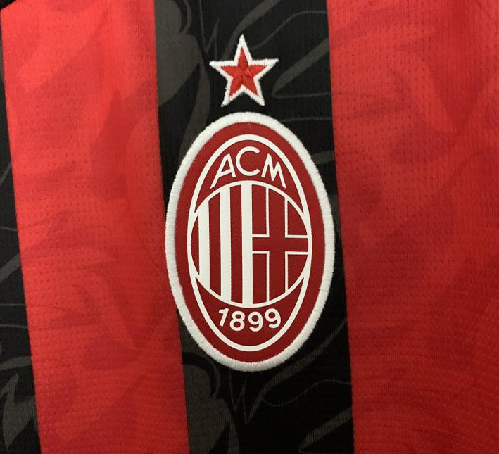 Maillot domicile AC Milan concept saison 2025 2026 rouge et noir