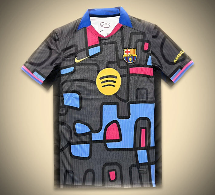Camisola Conceito FC Barcelona Edição Padrão Abstrato 2526