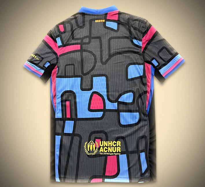 Camisola conceito do FC Barcelona edição 2526 padrão abstrato equipamento futebol