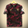 maillot-exterieur-fc-seville-noir-saison-2024-2025-tenue-de-football-officielle camisola alternativa FC Sevilha preta temporada 2024 2025 equipamento de futebol oficial