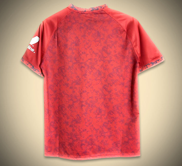 maillot-exterieur-du-fc-seville-rouge-saison-vingt-quatre-vingt-cinq Camisola alternativa do FC Sevilha vermelha temporada vinte e quatro vinte e cinco