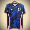 camisola conceito Japão dragão preto e azul para fã de futebol