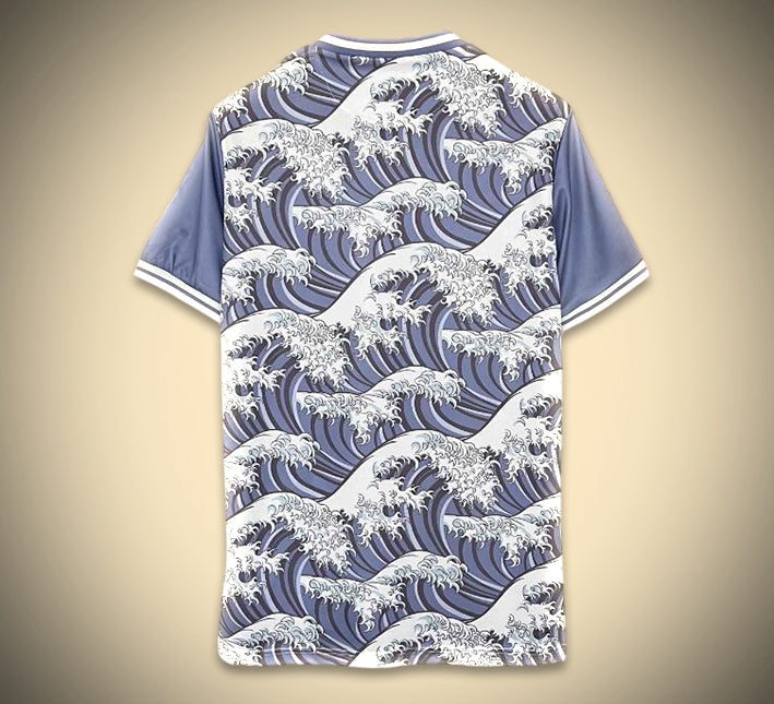T-shirt camisola japonesa design ondulado inspiração manga e cultura nipónica
