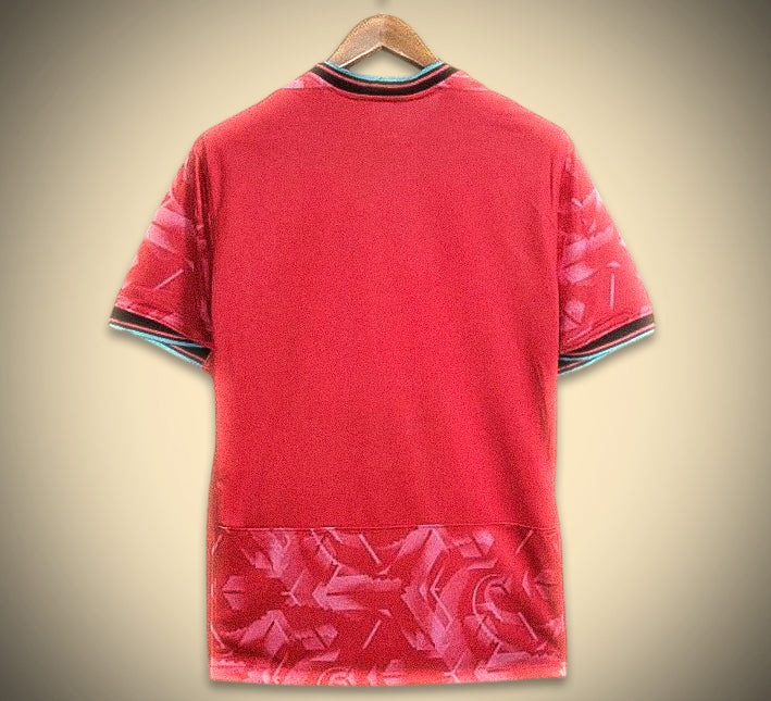 tenue-officielle-football-coree-du-sud-jersey-rouge-domicile Equipamento oficial futebol Coreia do Sul camisola vermelha principal