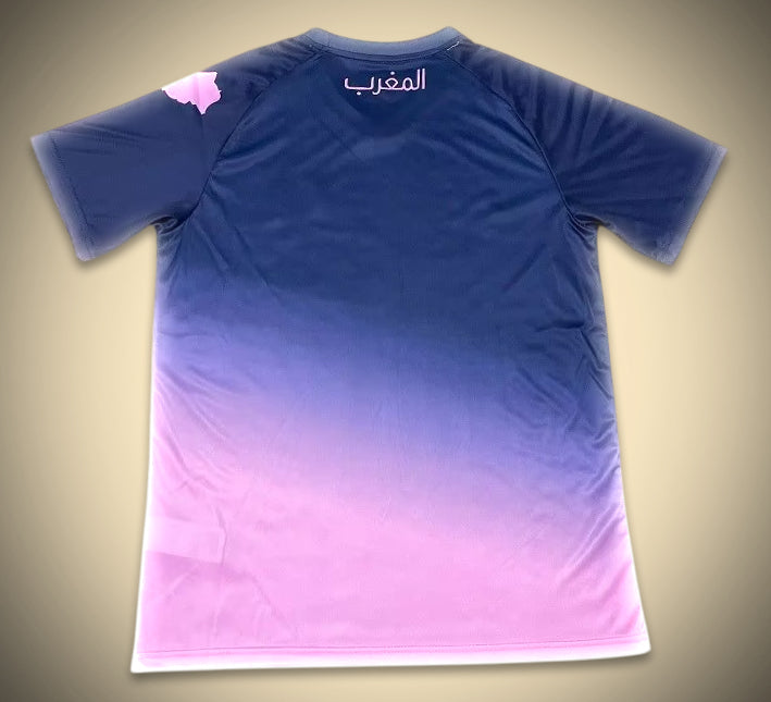 maillot-de-football-concept-maroc-edition-blue-rose-saison-2025-2026 camisola de futebol conceito Marrocos edição azul rosa temporada 2025 2026