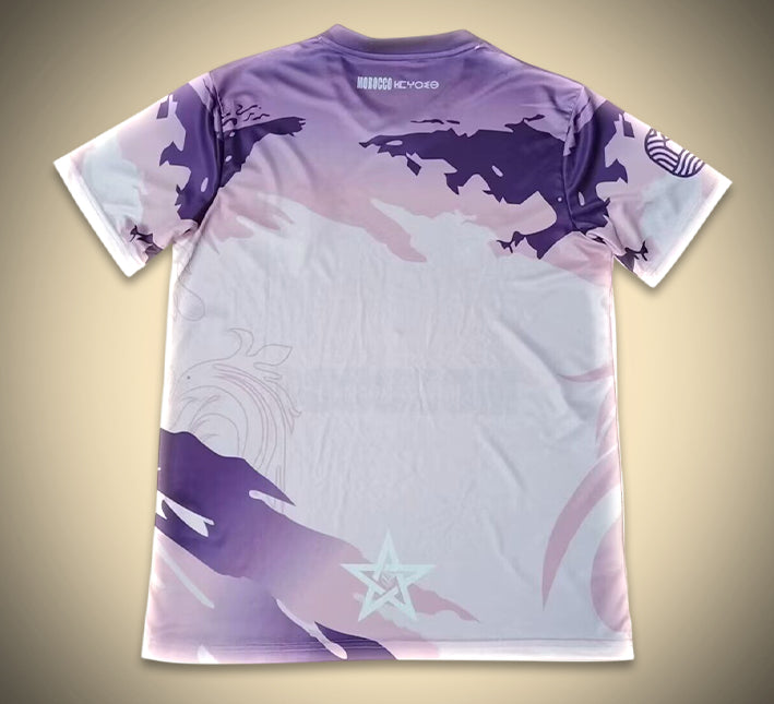 camisola conceito marrocos violeta edição 2526 equipa de futebol de apoio