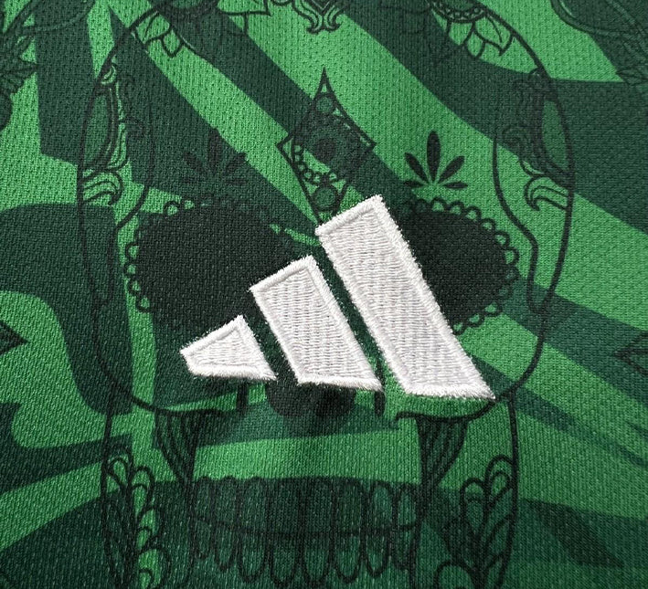 Camisola principal México estilo conceito 2023 equipamento de jogo verde e branca
