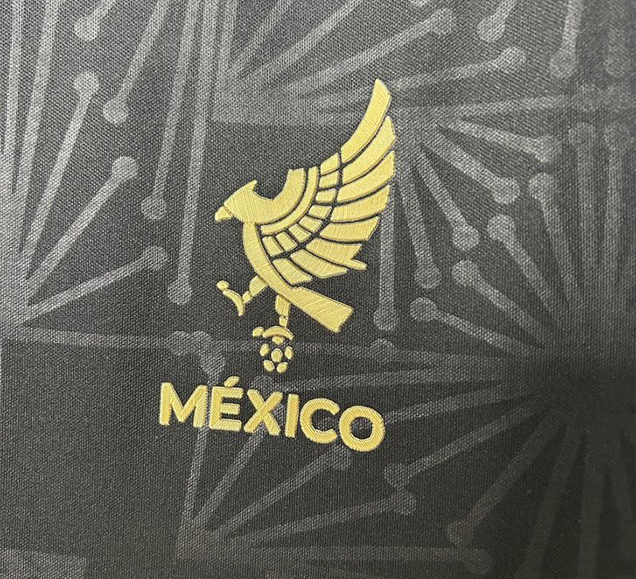 maillot-concept-mexique-edition-noiror-2025 Camisola Conceito México Edição PretoDourado 2025
