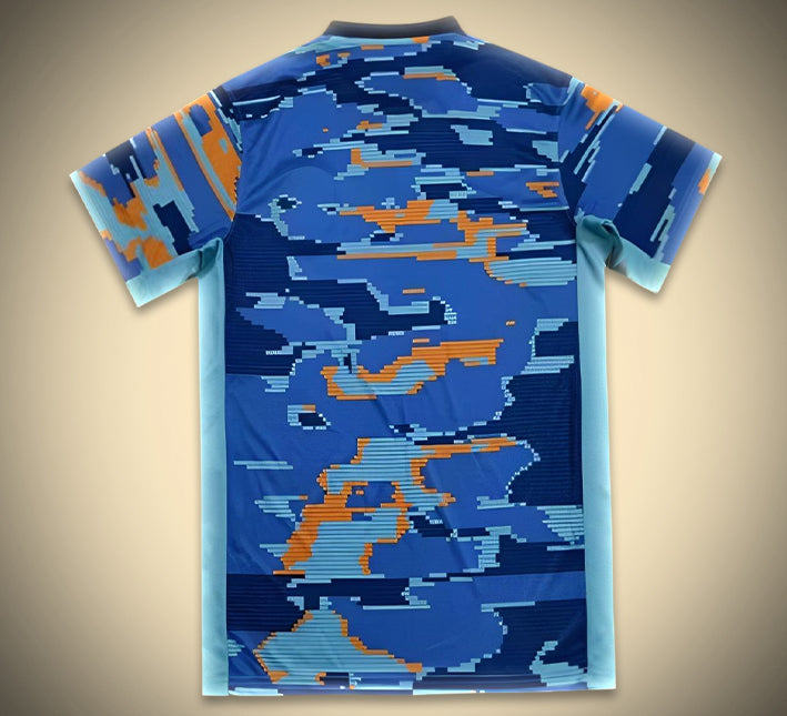 maillotpaysbasavantmatchdos.jpg Camisola Países Baixos Pré-Jogo 2024 vista de perfil