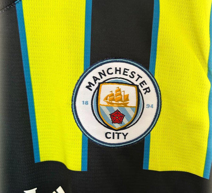 Equipamento de futebol Manchester City jersey away 2024 2025 para adepto