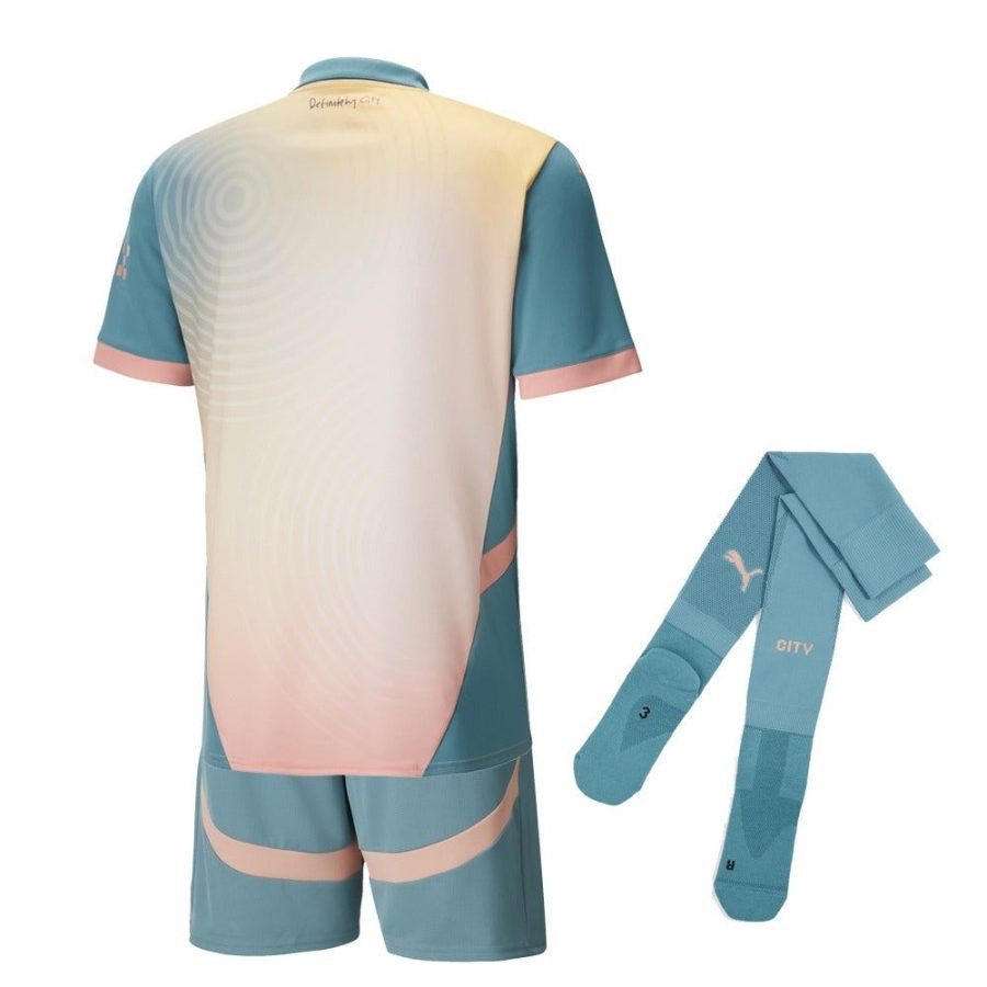 Conjunto criança Manchester City camisola e calção edição fourth temporada 2024 2025