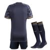 Conjunto criança Real Madrid camisola alternativa temporada dois mil vinte e três dois mil vinte e quatro