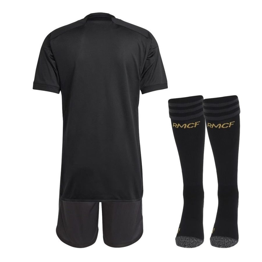 ensemble-enfant-real-madrid-troisieme-tenue-saison-2023-2024-maillot-et-short Conjunto criança Real Madrid terceiro equipamento época 2023 2024 camisola e calção