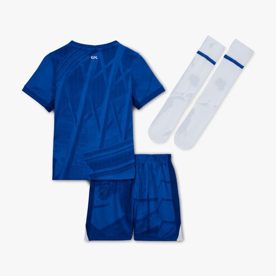 ensemble-maillot-et-short-enfant-chelsea-fc-domicile-saison-2025-2026 Conjunto camisola e calção criança Chelsea FC principal época 2025 2026
