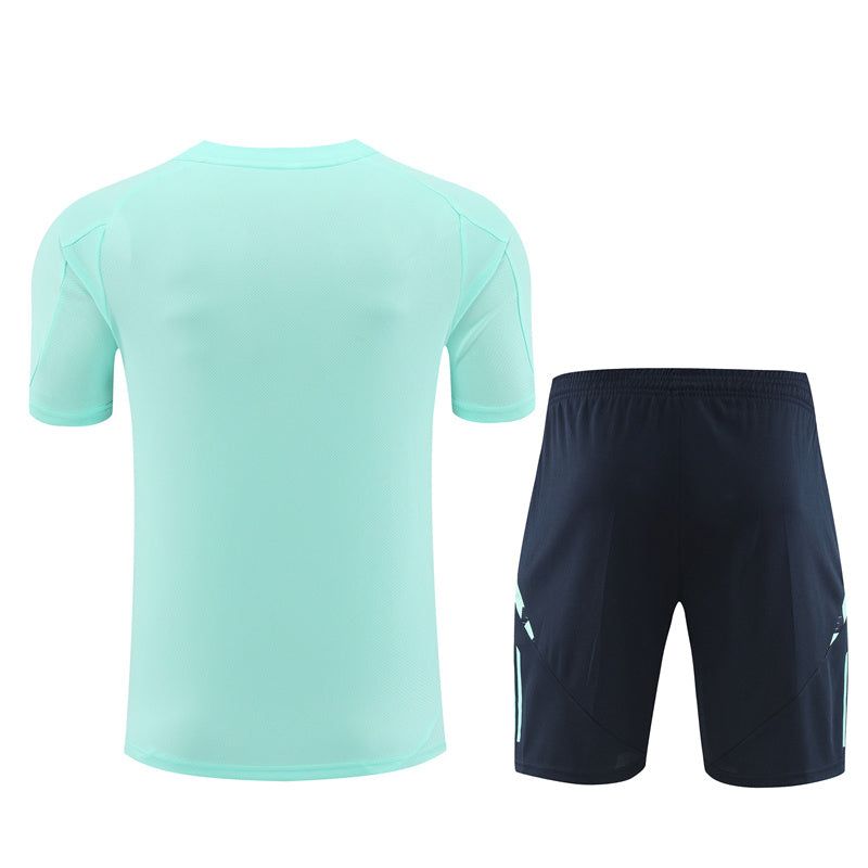 Conjunto camisola e calção Real Madrid época 2024 2025 equipamento oficial