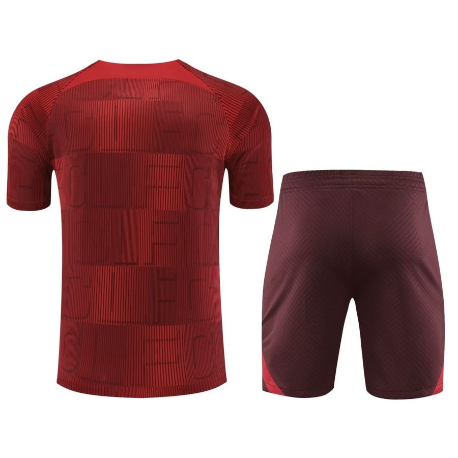 ensemble-training-liverpool-rouge-saison-2023-2024-maillot-et-pantalon-d-entrainement Conjunto de treino Liverpool vermelho época 2023-2024 camisola e calção de treino