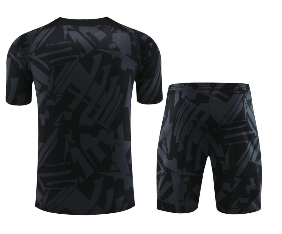 Conjunto treino PSG preto temporada 2023 2024 para treino futebol