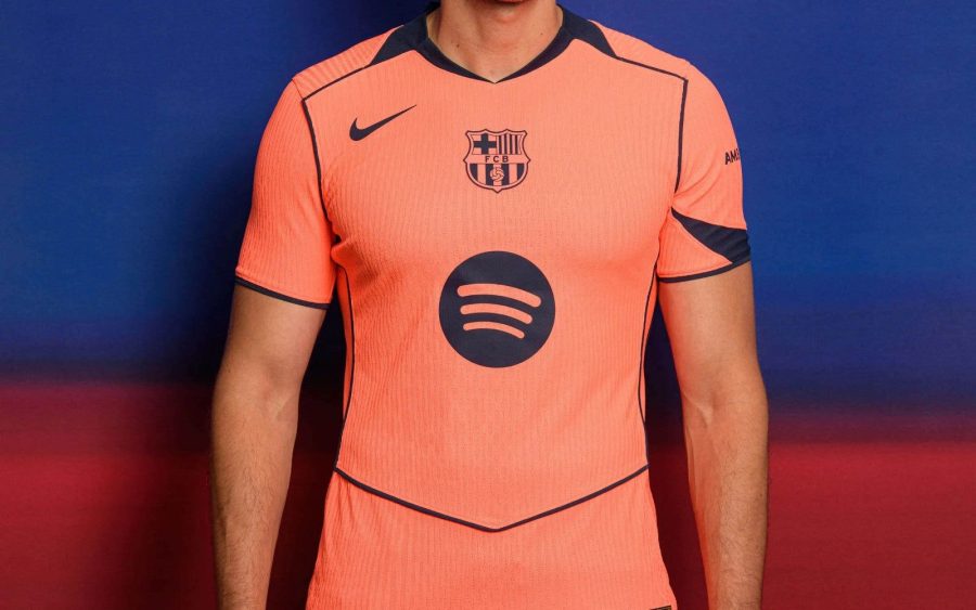Jersey alternativo FC Barcelona 2025 2026 cores third com logótipo do clube