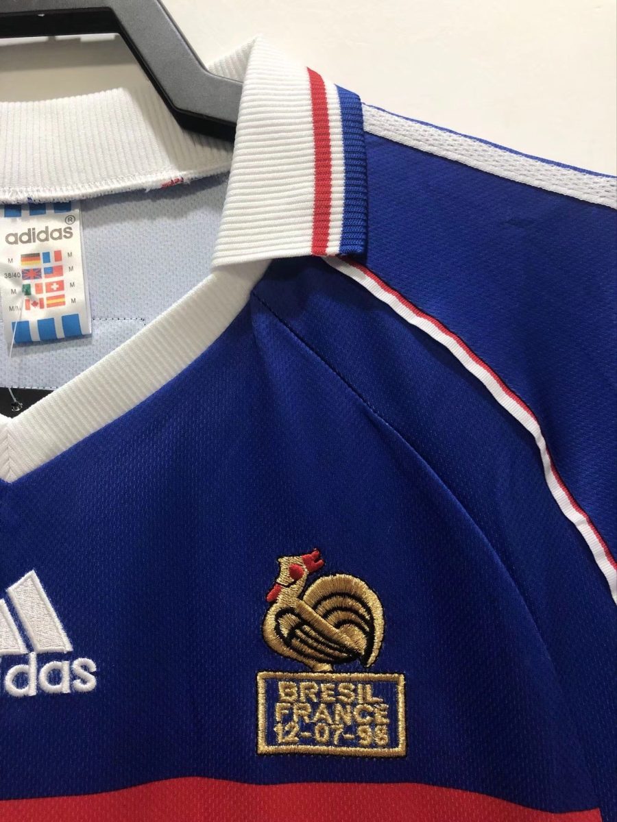 Camisola retro França 1998 principal estilo vintage futebol