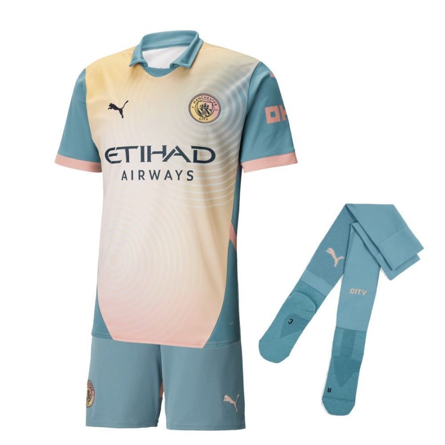 KIT CRIANÇA MANCHESTER CITY FOURTH 2024-2025