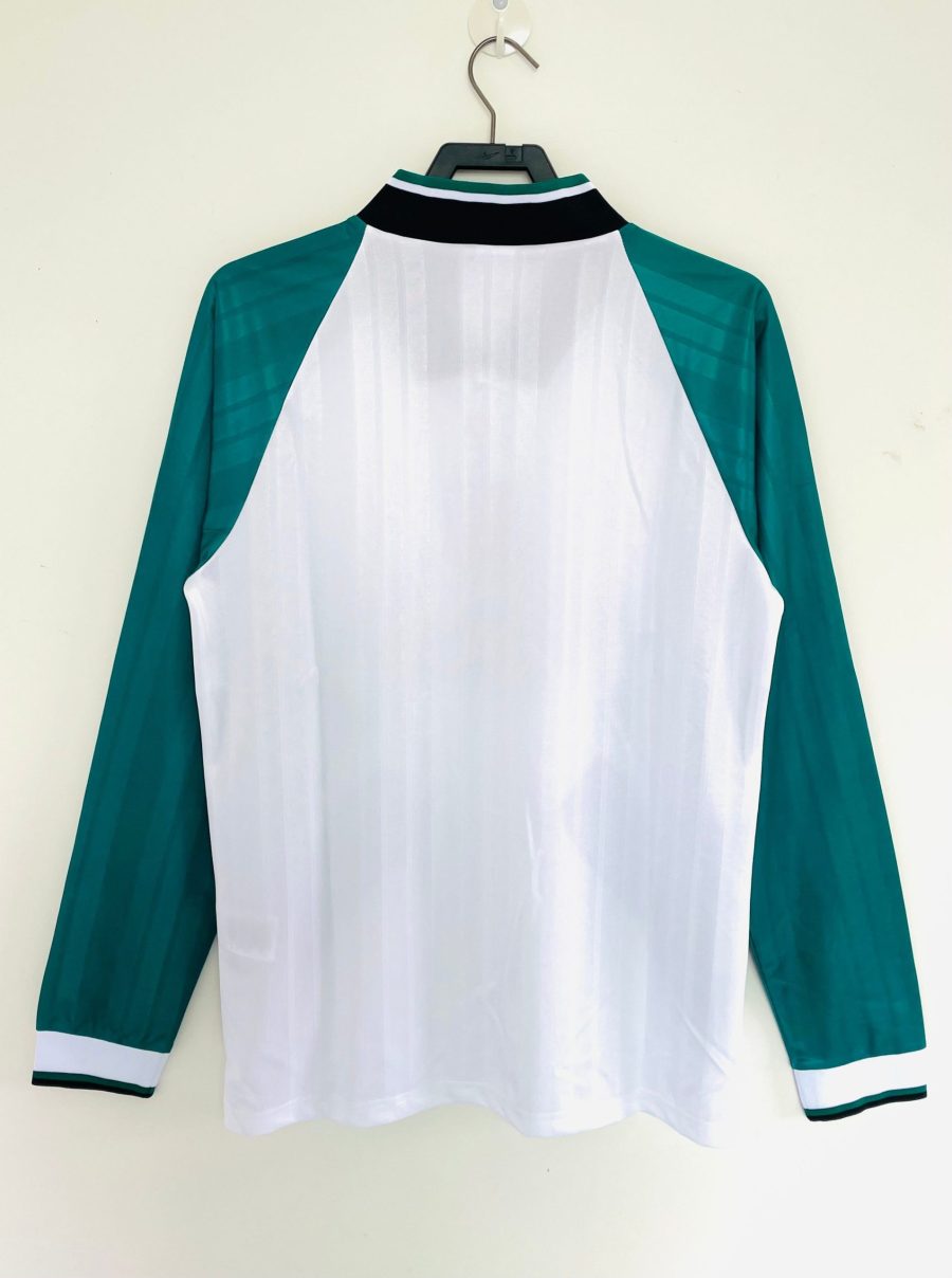 camisola de futebol Liverpool alternativa vintage mangas compridas estilo anos noventa