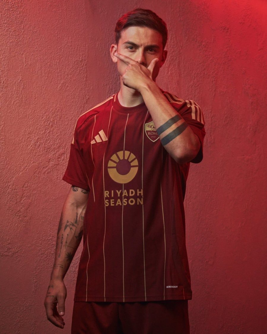 Camisola de futebol AS Roma principal para adepto do clube italiano