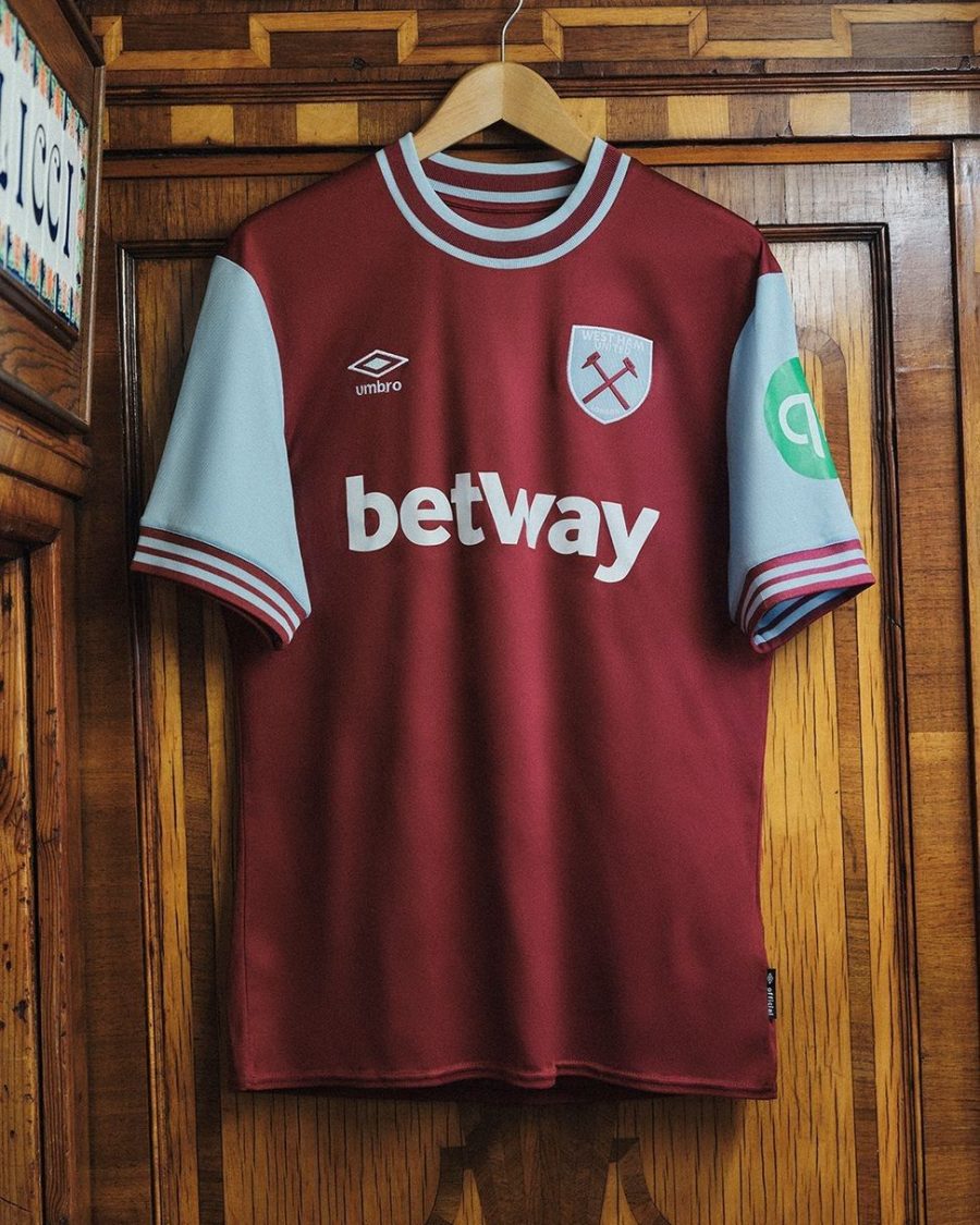 camisola de futebol West Ham United cor bordéus principal