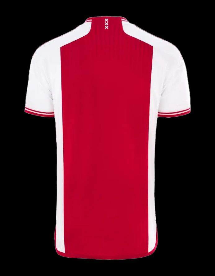 maillot-domicile-ajax-amsterdam-saison-2023-2024-tenue-officielle-rouge-et-blanc camisola principal Ajax Amsterdam época 2023 2024 tenue oficial vermelha e branca