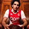 maillot-domicile-as-monaco-saison-2024-2025-rouge-et-blanc Camisola principal AS Monaco temporada 2024 2025 vermelha e branca