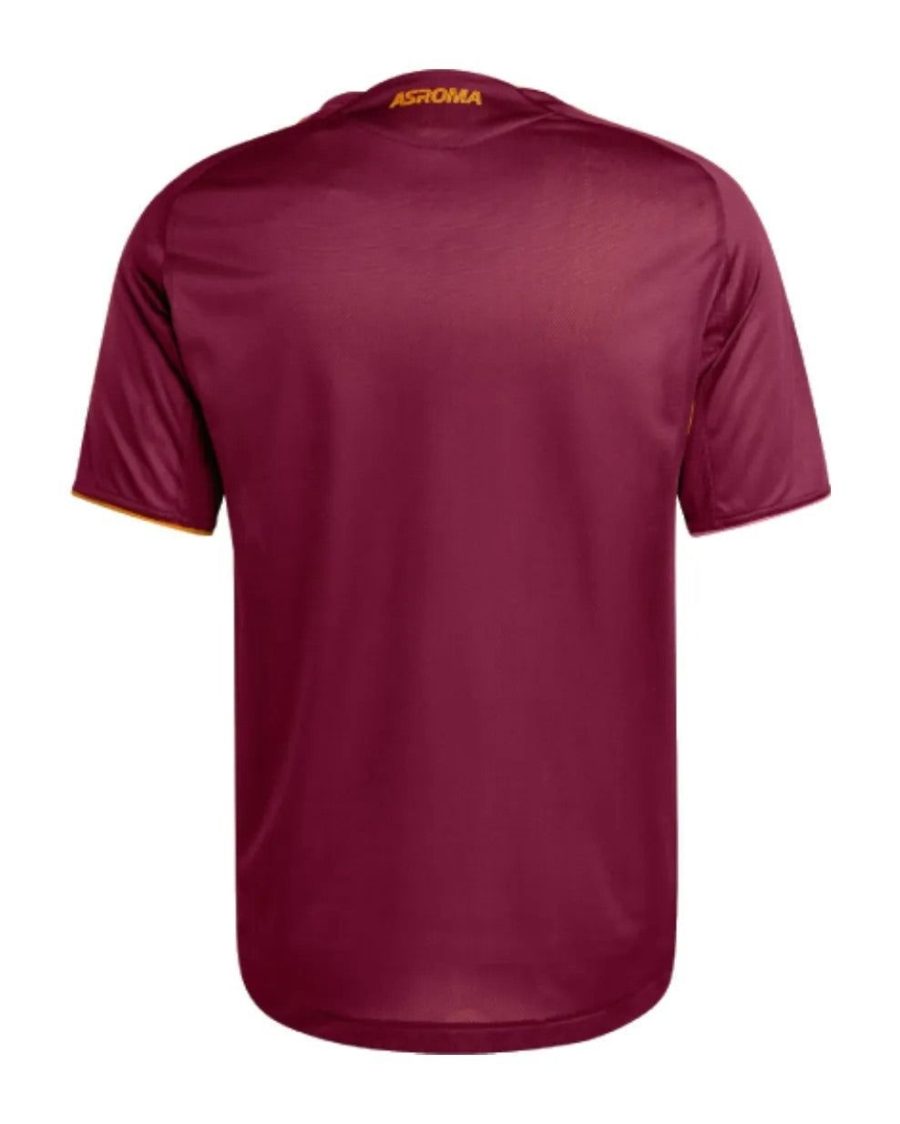 maillot-domicile-as-roma-saison-2025-2026-tenue-officielle-football Camisola principal AS Roma temporada 2025 2026 equipamento oficial futebol